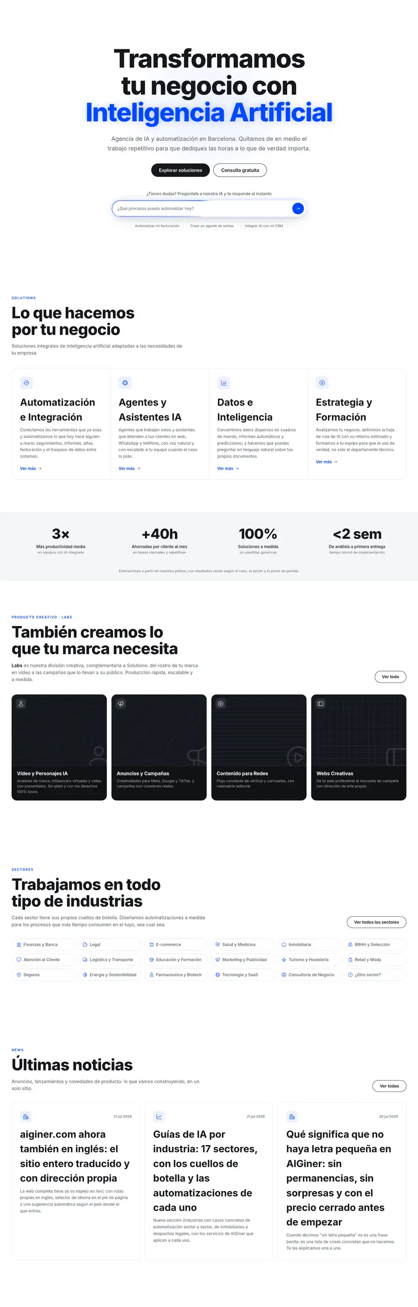 Captura de la web de AIGiner
