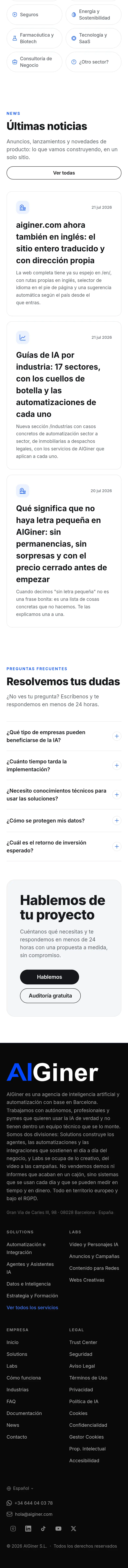Captura completa de aiginer.com en móvil, parte 2 de 2