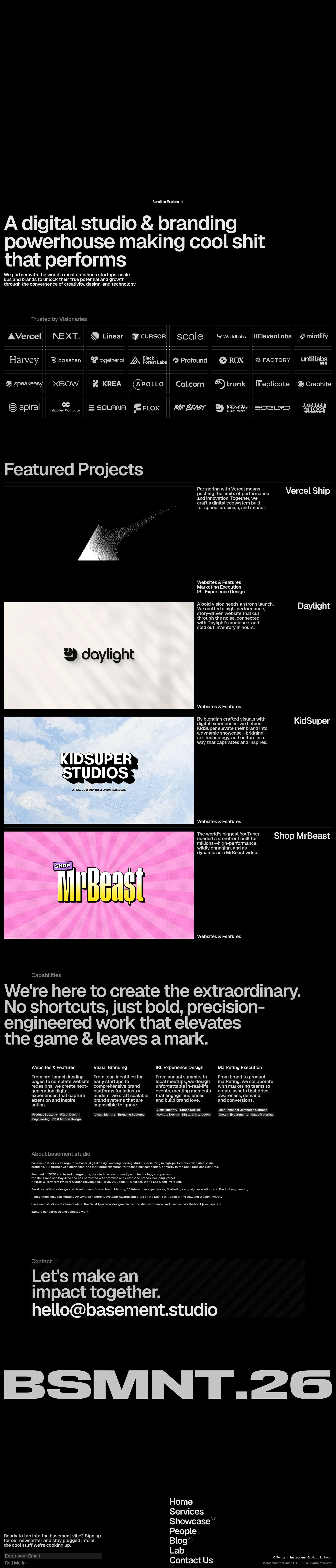 Captura completa de basement.studio en escritorio