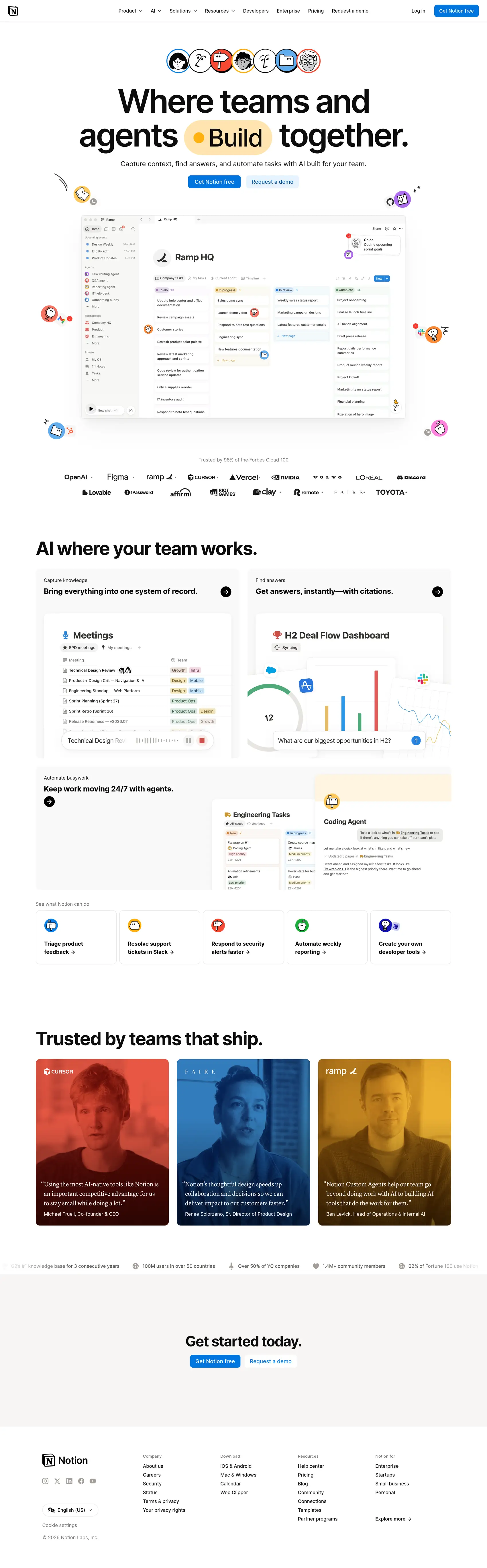 Captura completa de notion.com en escritorio