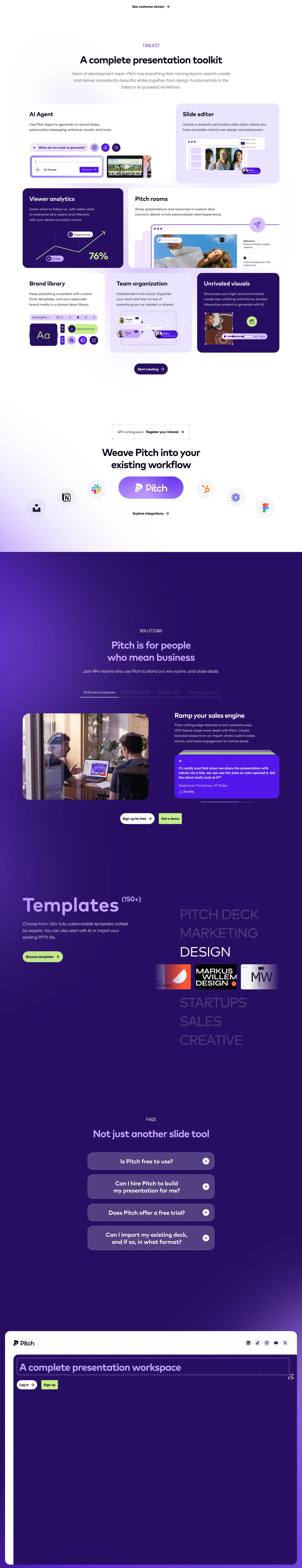 Captura completa de pitch.com en escritorio, parte 2 de 2