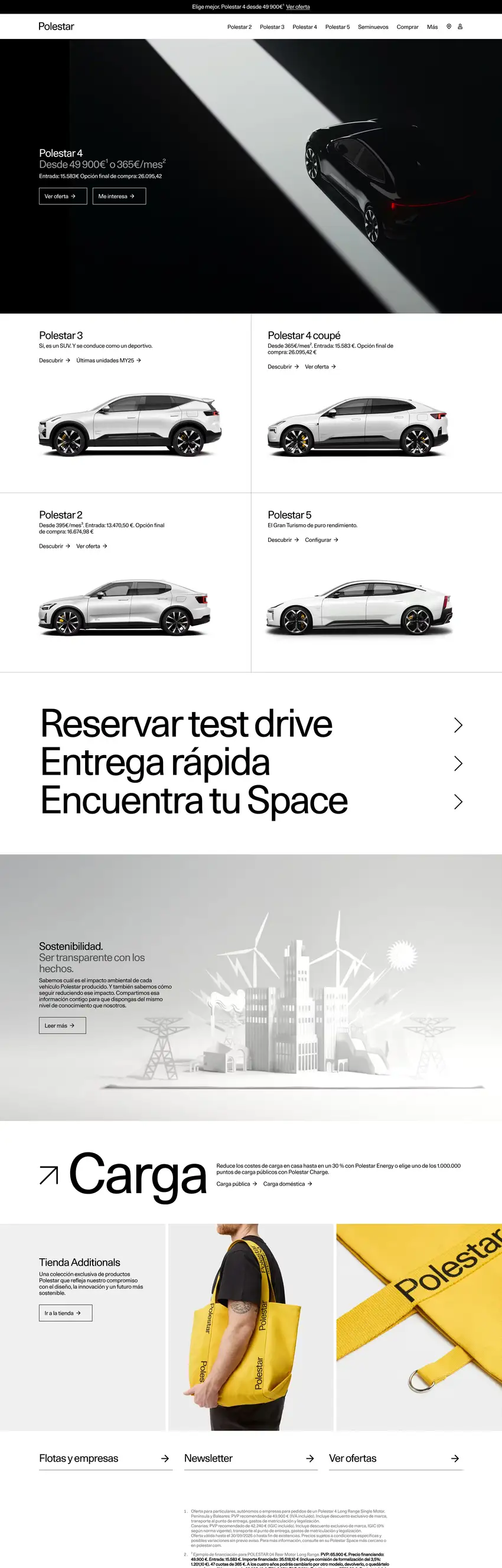 Captura de la web de Polestar