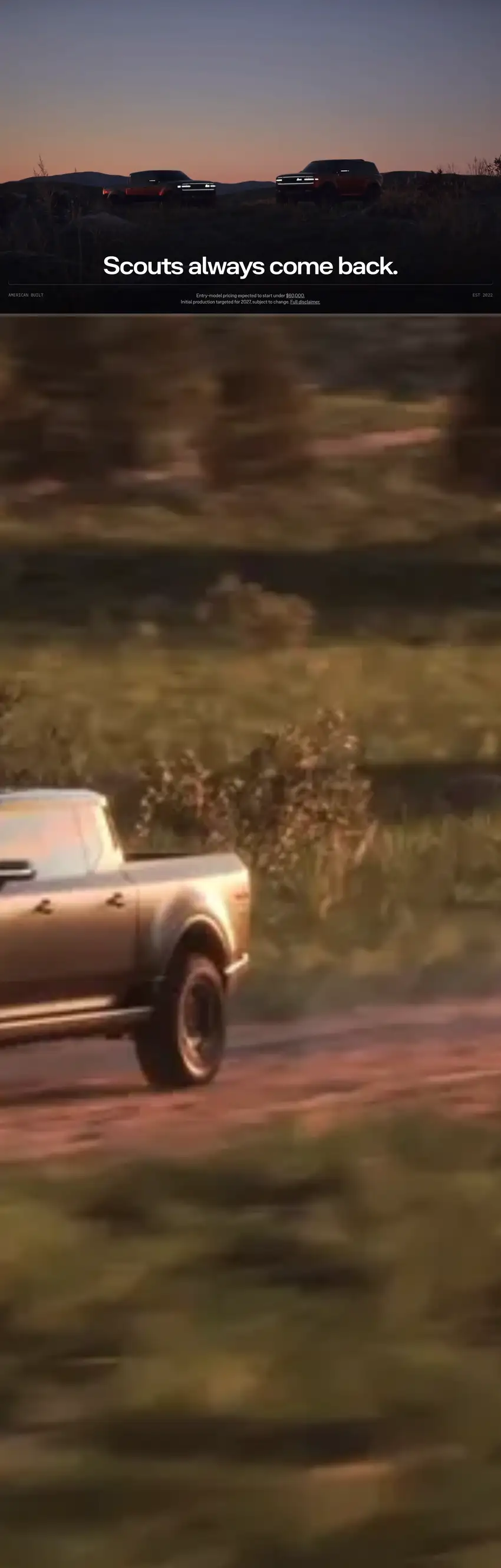 Captura de la web de Scout Motors
