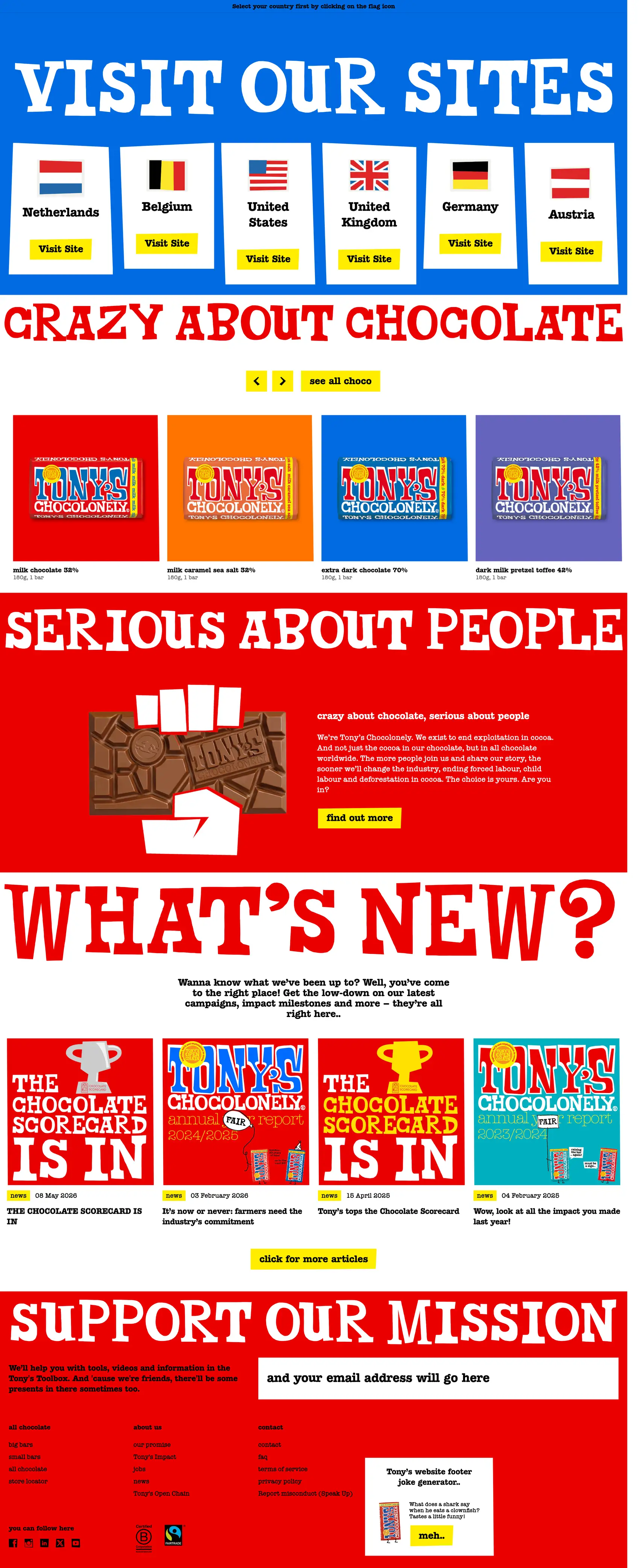 Captura completa de tonyschocolonely.com en escritorio